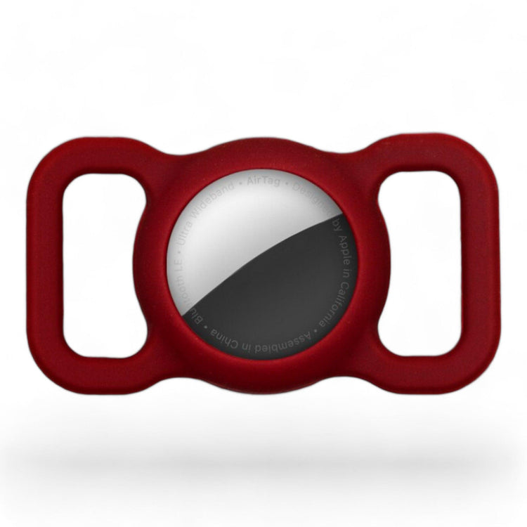 ⭐️Purr. Meow. Woof.⭐️ - Silicone Apple Airtag Holder for Pet Collars - DarkRed