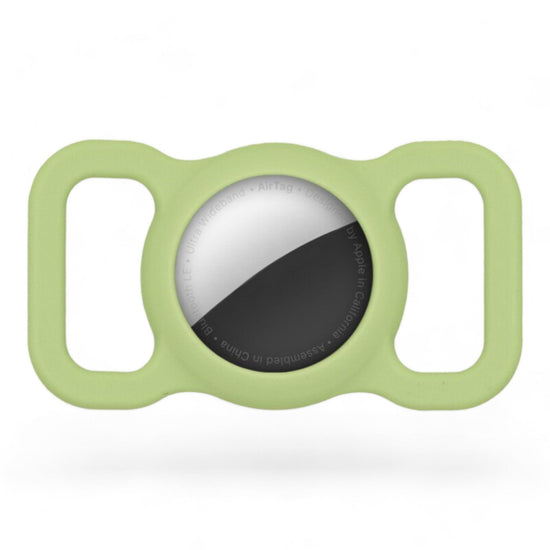 ⭐️Purr. Meow. Woof.⭐️ - Silicone Apple Airtag Holder for Pet Collars - DarkSeaGreen