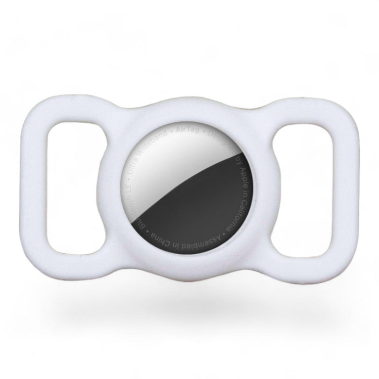 ⭐️Purr. Meow. Woof.⭐️ - Silicone Apple Airtag Holder for Pet Collars - White