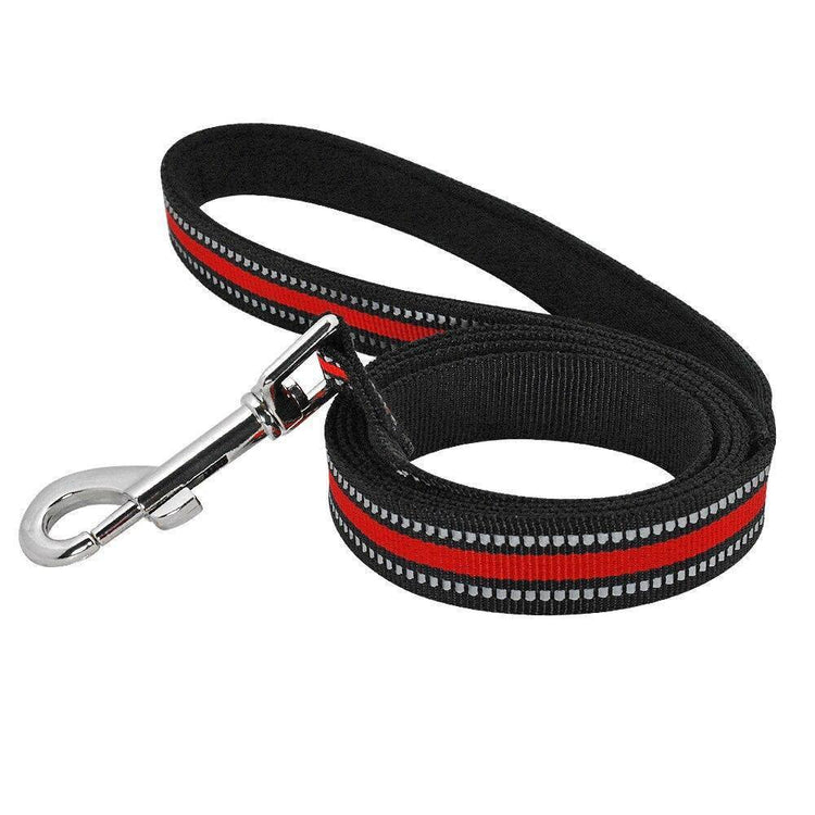 ⭐️Purr. Meow. Woof.⭐️ - Slim Reflective Dog Lead - Red