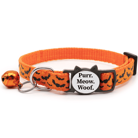 ⭐️Purr. Meow. Woof.⭐️ - Spooky Collection Breakaway Safety Cat Collar - Black Skull & Cross Bones