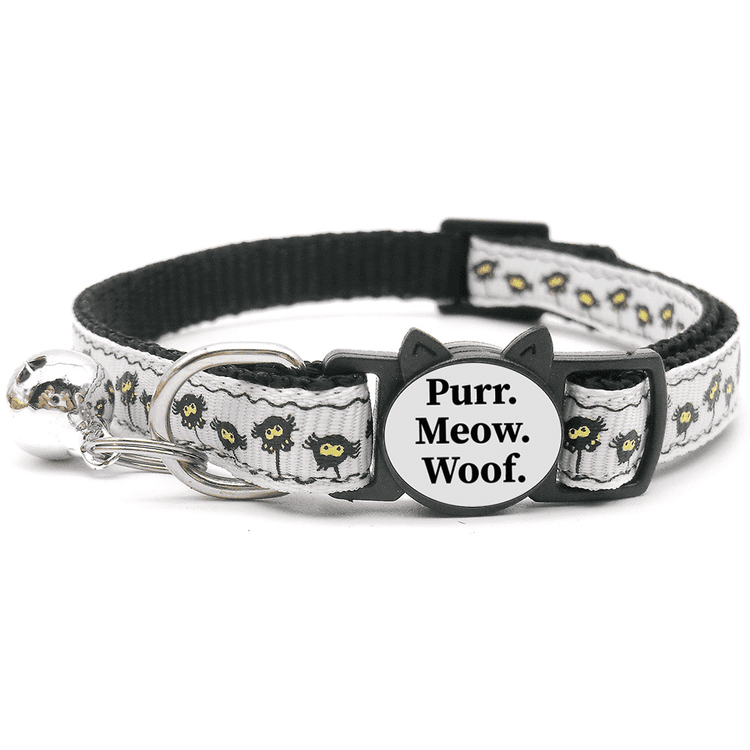 ⭐️Purr. Meow. Woof.⭐️ - Spooky Collection Breakaway Safety Cat Collar - Drop Spiders