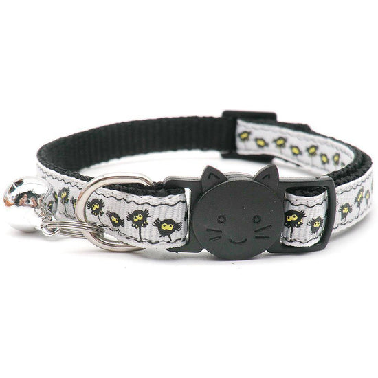 ⭐️Purr. Meow. Woof.⭐️ - Spooky Collection Breakaway Safety Kitten Collar - Drop Spiders
