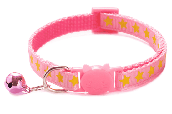 ⭐️Purr. Meow. Woof.⭐️ - Star Breakaway Safety Cat Collar - Pink
