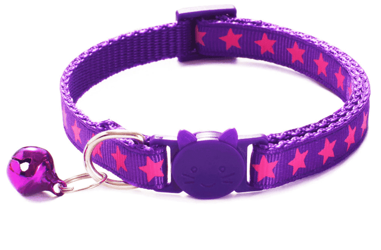 ⭐️Purr. Meow. Woof.⭐️ - Star Breakaway Safety Cat Collar - Purple