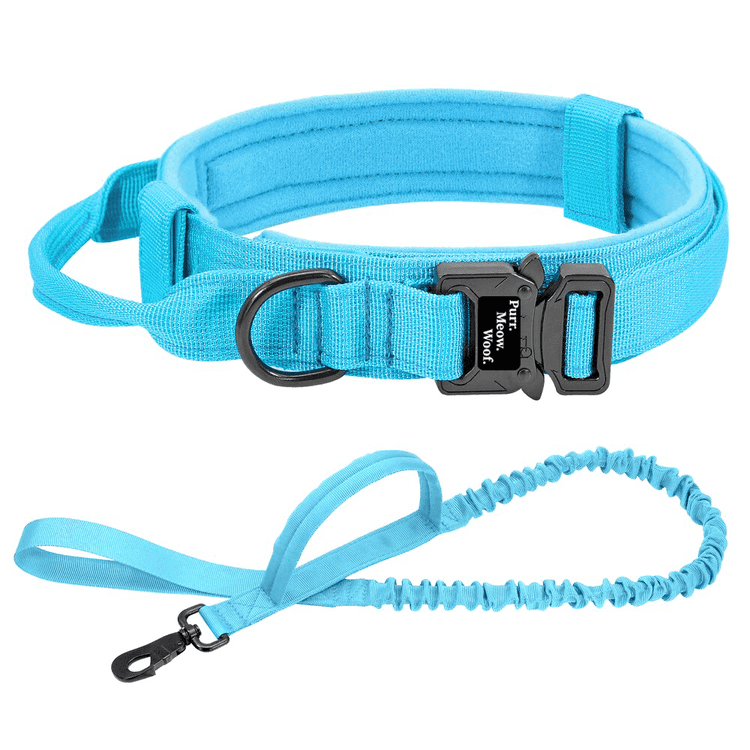⭐️Purr. Meow. Woof.⭐️ - Tactical Dog Collar - DeepSkyBlue / M / Yes!