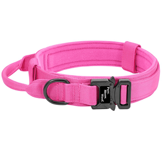 ⭐️Purr. Meow. Woof.⭐️ - Tactical Dog Collar - HotPink / M / No