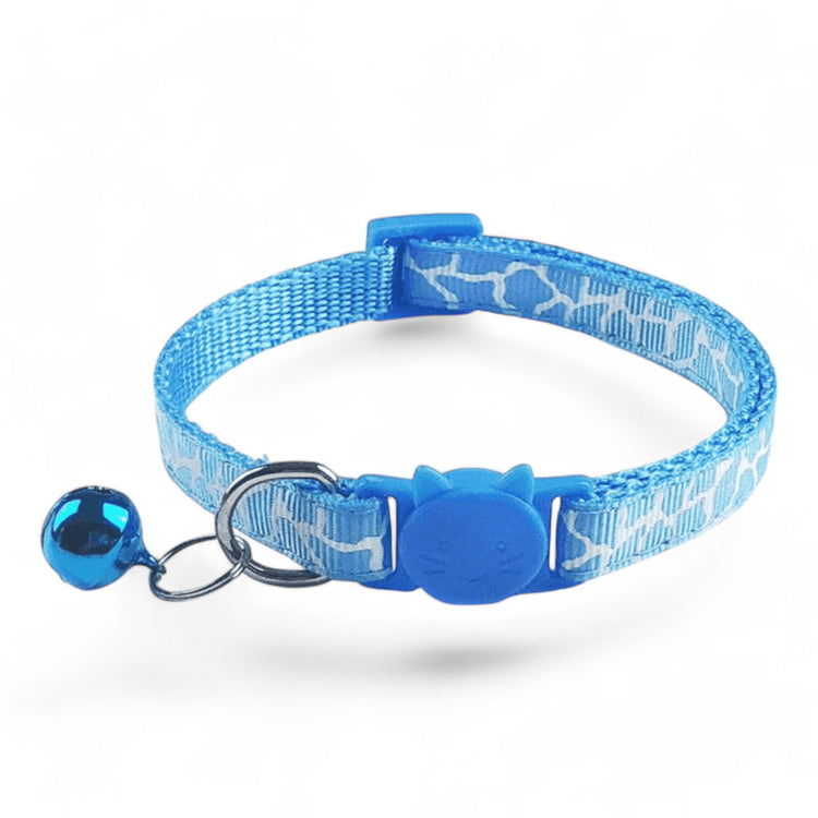 ⭐️Purr. Meow. Woof.⭐️ - White Camouflage Breakaway Safety Cat & Kitten Collar - DodgerBlue / Cat
