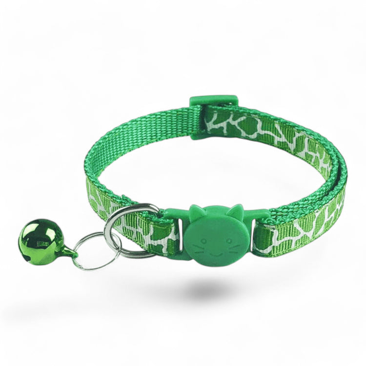 ⭐️Purr. Meow. Woof.⭐️ - White Camouflage Breakaway Safety Cat & Kitten Collar - Green / Cat
