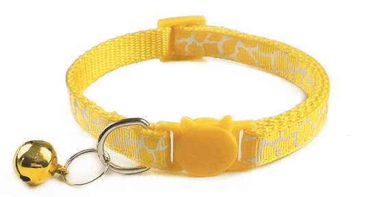 ⭐️Purr. Meow. Woof.⭐️ - White Camouflage Breakaway Safety Cat Collar - Yellow