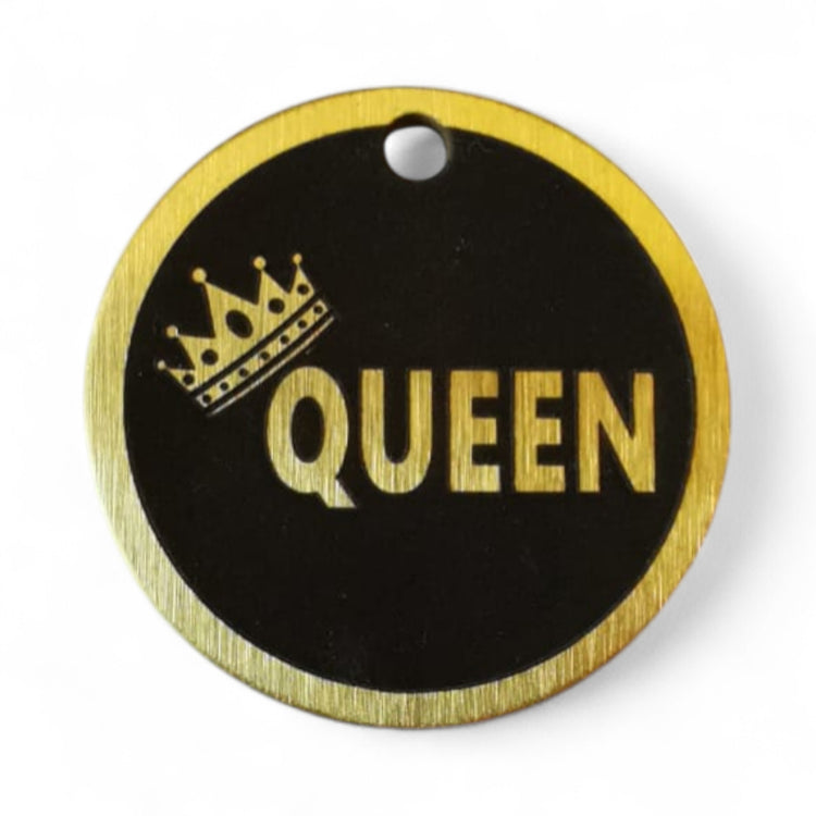 LUXE | Bespoke Brass | Queen Cat & Dog ID Pet Tag
