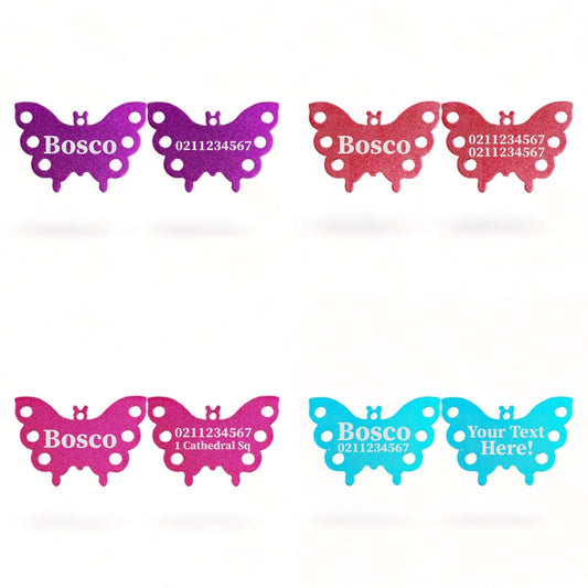 Butterfly Dog ID Tag