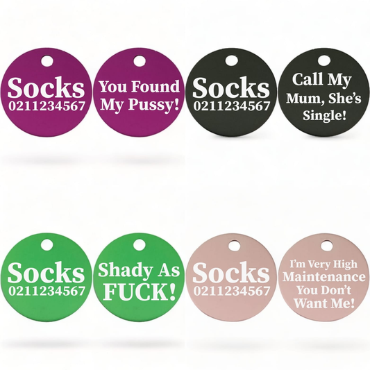 Cat Funny/Expletive Pet ID Tags
