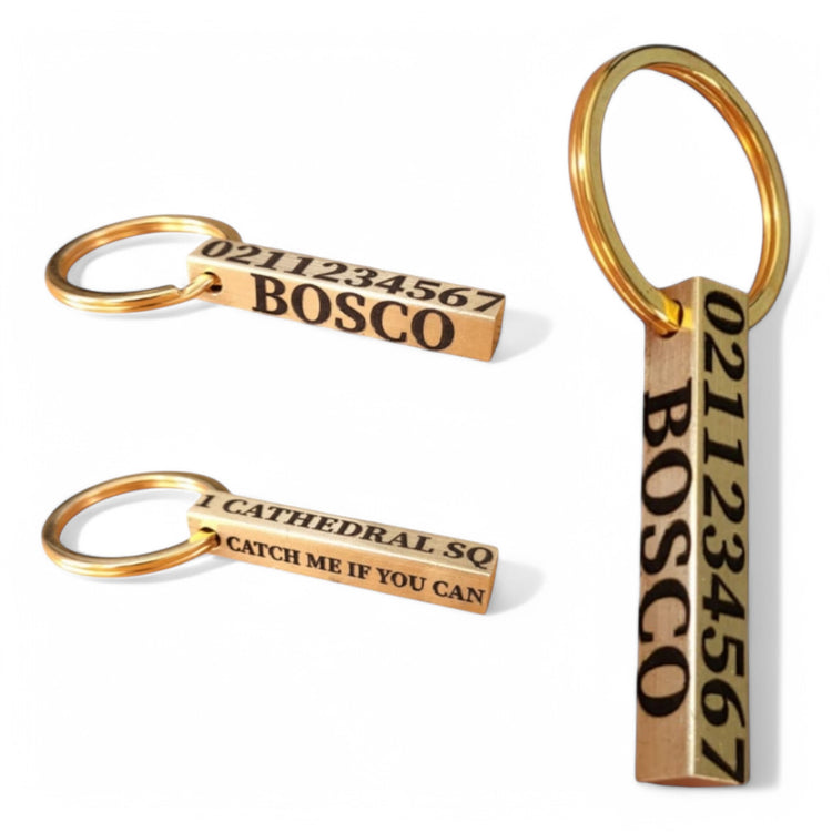 Obelisk | Bespoke Brass | Dog Pet ID Tag