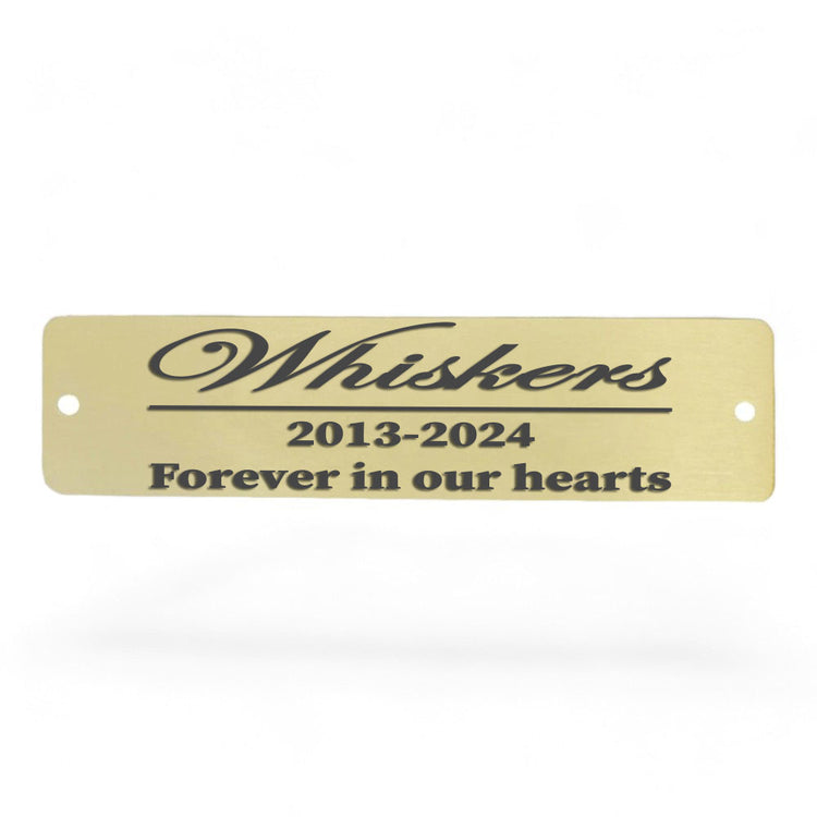 Pet Memorial Plaque Brass