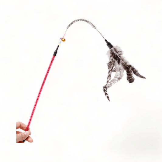 ⭐️Purr. Meow. Woof.⭐️ - Feather Bendy Wand Cat Toy - Default Title