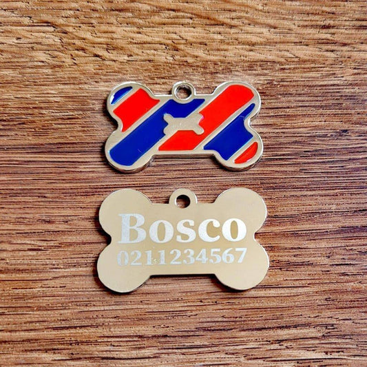 Funky Bone Dog ID Pet Tag - ⭐️Purr. Meow. Woof.⭐️