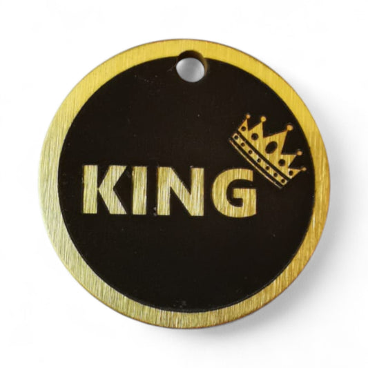 LUXE | Bespoke Brass | King Cat & Dog ID Pet Tag