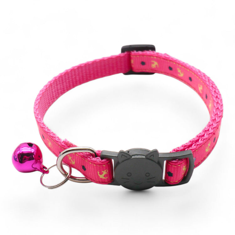 ⭐️Purr. Meow. Woof.⭐️ - Anchor Breakaway Safety Cat & Kitten Collar - Pink / Cat