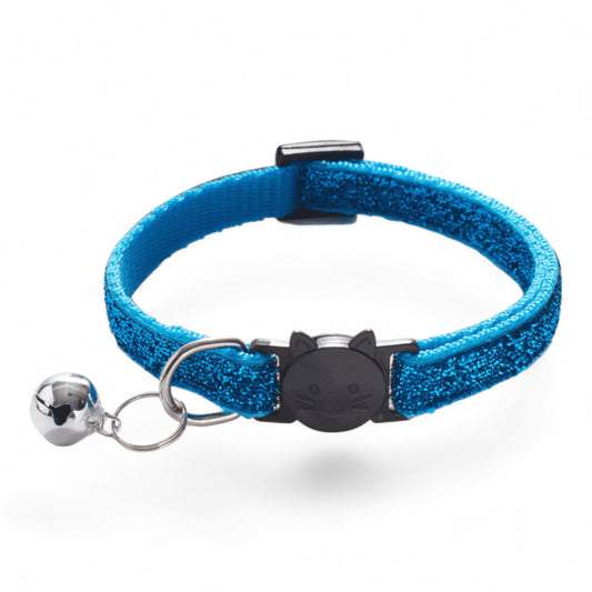 ⭐️Purr. Meow. Woof.⭐️ - Bling Breakaway Safety Cat & Kitten Collar - DodgerBlue / Cat