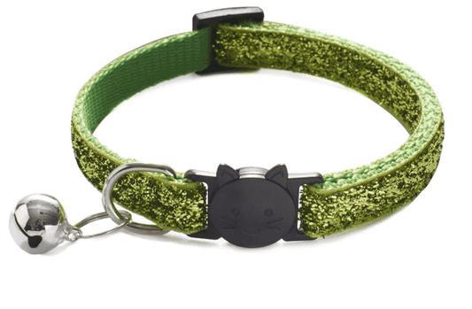 ⭐️Purr. Meow. Woof.⭐️ - Bling Breakaway Safety Cat Collar - Chartreuse