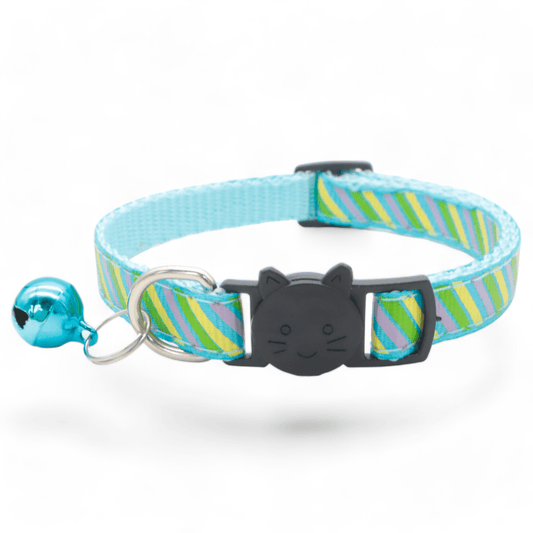 ⭐️Purr. Meow. Woof.⭐️ - Candy Cane Breakaway Safety Cat & Kitten Collar - MediumTurquoise / Cat