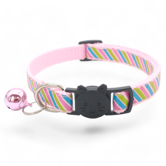 ⭐️Purr. Meow. Woof.⭐️ - Candy Cane Breakaway Safety Cat Collar - Pink