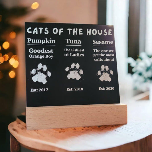 Laser Engraved Dogs & Cats Of The House