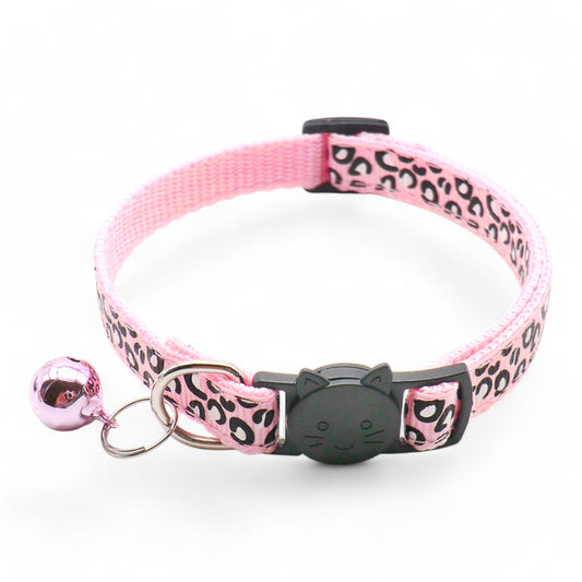 ⭐️Purr. Meow. Woof.⭐️ - Leopard Print Breakaway Safety Cat & Kitten Collar - Pink / Cat