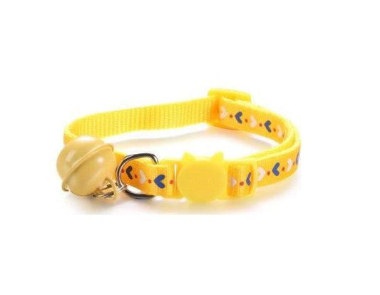 ⭐️Purr. Meow. Woof.⭐️ - Love Heart Breakaway Safety Cat Collar - Yellow