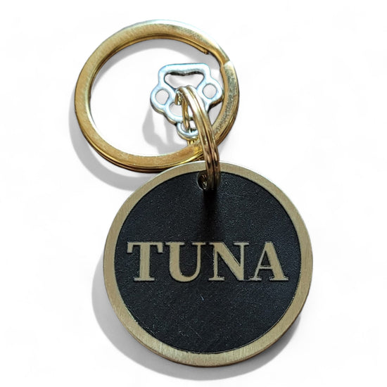 ⭐️Purr. Meow. Woof.⭐️ - LUXE | Bespoke Brass | Round Cat & Dog ID Pet Tag - Day / Small