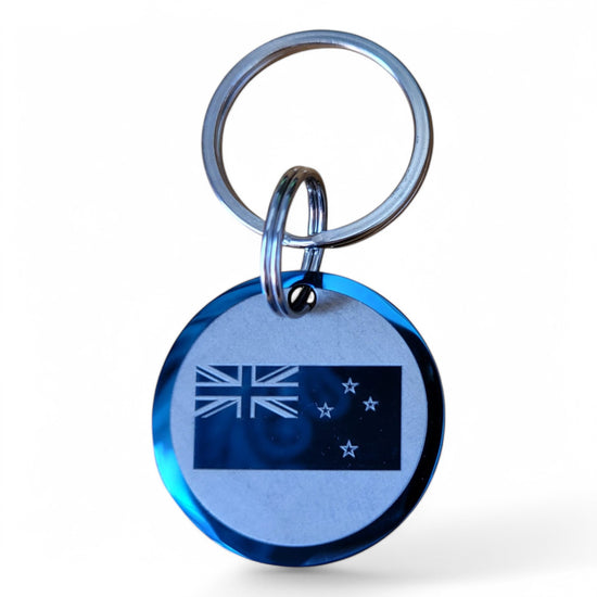 ⭐️Purr. Meow. Woof.⭐️ - LUXE | Mirror Stainless | NZ Flag Cat & Dog ID Pet Tag - Small