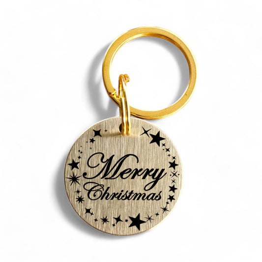 ⭐️Purr. Meow. Woof.⭐️ - Merry Christmas | Bespoke Brass | Pet ID Tag - Xmas Limited Edition - Cat (Small)