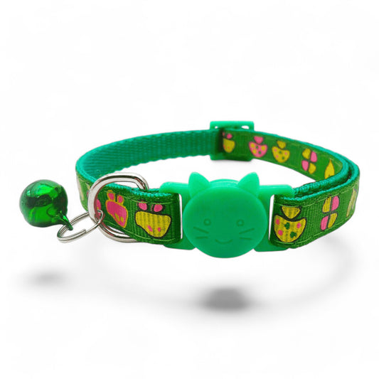 ⭐️Purr. Meow. Woof.⭐️ - Mushroom Breakaway Safety Cat & Kitten Collar - Green / Cat