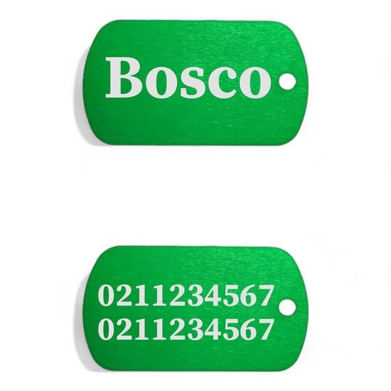 ⭐️Purr. Meow. Woof.⭐️ - Name Front & 2 Numbers Back Military Dog ID Pet Tag - MediumSpringGreen