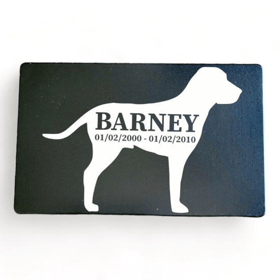 ⭐️Purr. Meow. Woof.⭐️ - Pet Memorial Plaque Silhouette - Black / Dog / Indoor