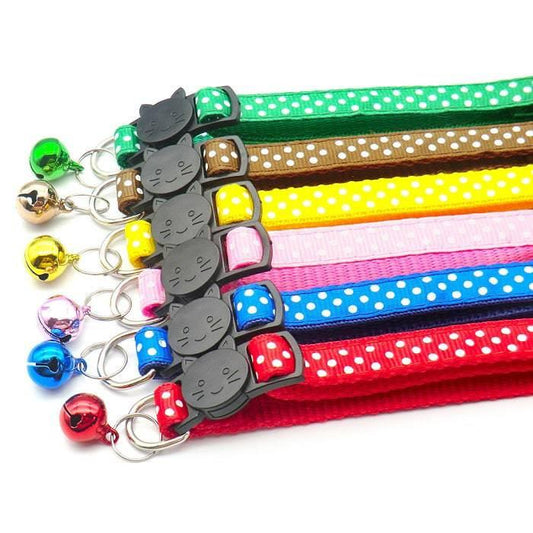 ⭐️Purr. Meow. Woof.⭐️ - Polka Dots Breakaway Safety Cat Collar - Red