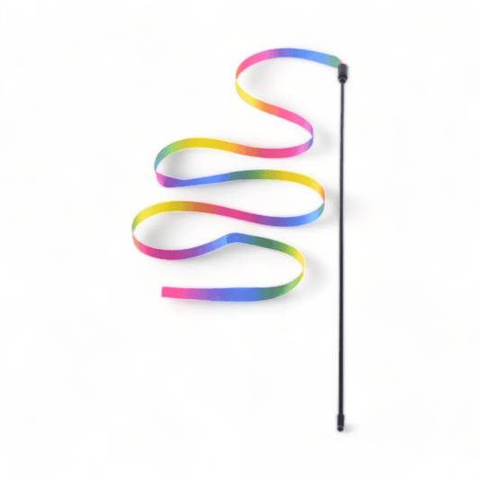 ⭐️Purr. Meow. Woof.⭐️ - Rainbow Ribbon Wand Toy - Default Title