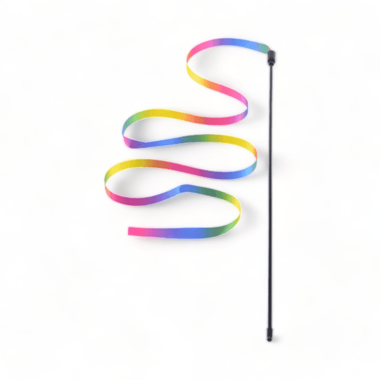 ⭐️Purr. Meow. Woof.⭐️ - Rainbow Ribbon Wand Toy - Default Title