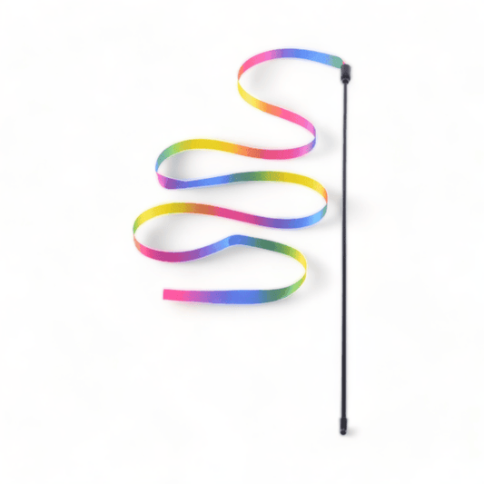 Rainbow Ribbon Wand Toy - ⭐️Purr. Meow. Woof.⭐️