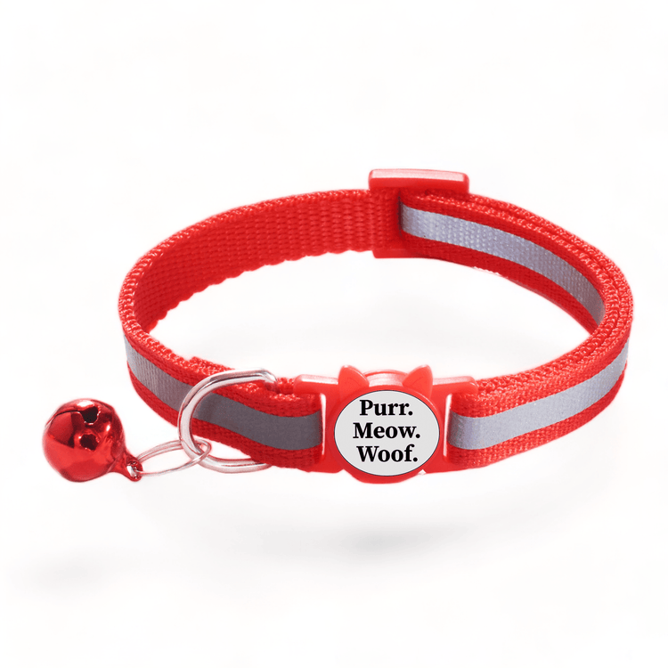 Reflective Breakaway Safety Cat Collar - ⭐️Purr. Meow. Woof.⭐️