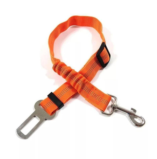 ⭐️Purr. Meow. Woof.⭐️ - Reflective Elastic Dog Car Seat Belt - Orange