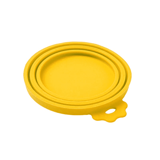 ⭐️Purr. Meow. Woof.⭐️ - Reusable Pet Food Can Lid - Yellow