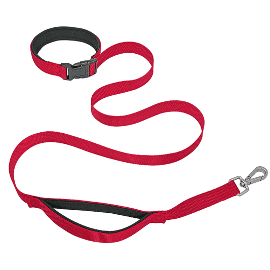 ⭐️Purr. Meow. Woof.⭐️ - Running Waist Dog Lead - Red / S