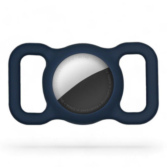 ⭐️Purr. Meow. Woof.⭐️ - Silicone Apple Airtag Holder for Pet Collars - DarkBlue
