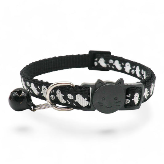 ⭐️Purr. Meow. Woof.⭐️ - Spooky Collection Breakaway Safety Cat & Kitten Collar - Ghosts / Cat