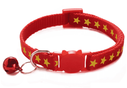 ⭐️Purr. Meow. Woof.⭐️ - Star Breakaway Safety Cat Collar - Red