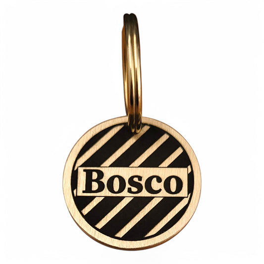 ⭐️Purr. Meow. Woof.⭐️ - The 45 Degree | Bespoke Brass | Cat & Dog Pet ID Tag - Small (Cat)