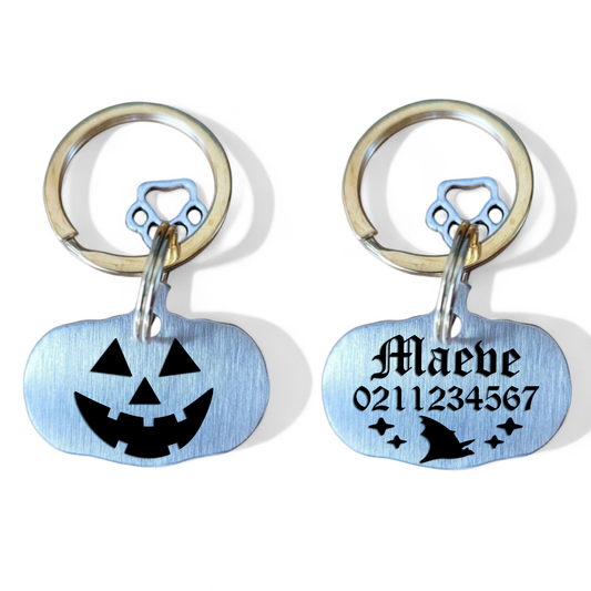 ⭐️Purr. Meow. Woof.⭐️ - Tober the Pumpkin | Bespoke Brass | Cat & Dog Pet ID Tag - Default Title