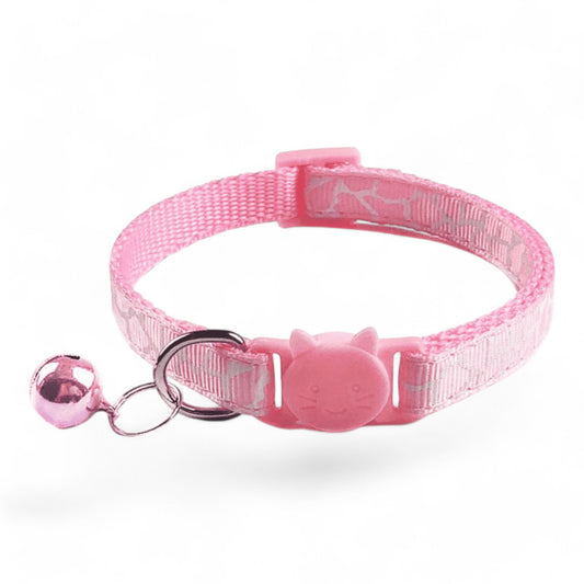 ⭐️Purr. Meow. Woof.⭐️ - White Camouflage Breakaway Safety Cat & Kitten Collar - Pink / Cat